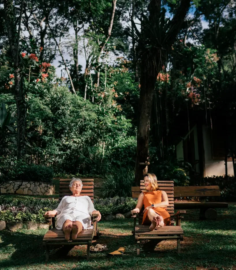 Older person comfortable at home